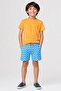 Kids Boy 3 Pcs Heather T-Shirt and Shorts with Iron on Patches, Multicolor