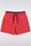 Boy's Plain Mesh Red Swim Shorts - 2