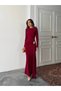 NOVA Maxi Elbise 3079 - Bordo - 4