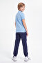 Boy's 3 Thread Printed Double Pocket Jogger Sweatpants - 5
