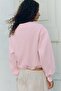 Bisiklet yaka crop sweatshirt - 5