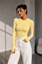 Soft Touch Finger-Loop Long Sleeve Basic Blouse St3439