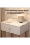 Nightstand for Bedroom,Small Night Stand Modern Bedside Tables with Drawer,Narrow Side Table with Open Storage Shel,End Table for Bedroom/Living Room/Dorm - 3