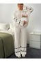 Women's Heart Detailed Winter Knitwear Loose Two-Piece Set - 2