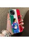 iPhone 14 Plus/15 Plus Compatible Hard Acrylic Back Silicone Edge Lens Protection Star Football Player Case - 2