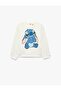 Licensed Long Sleeve Crew Neck Stitch Printed Embroidered Sweatshirt