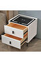 Smart Nightstand with Wireless Charging Station, LED Light & USB Port, Modern 2‑Drawer Bedside Cabinet, Storage Side Table for Bedroom Home Furniture - 2