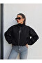 Zippered Stamp Bomber Jacket