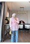 Cotton Shirt with Tie Detail Pink - 6