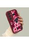 Samsung Galaxy A16 4G/5G Compatible Pink Ground Vivid Color Flower Pattern Shock Resistant Silicone Case