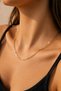 Gold Paperclip Chain Stainless Steel Women's Necklace - 5