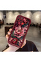 Realme C25/C25S/C12 Compatible Stylish Burgundy Frame Nostalgic Peony Pattern Daily Use Protective Case - 2