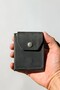 Men's Wallet Genuine Leather Handmade Card Holder with Cash Compartment Gray