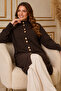Buttoned Beard Cardigan N3265 Brown - 2