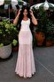 Women's Mini Leopard Lace A-Line Half Lining Detailed Lace Maxi Skirt - 2
