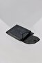 Men's Wallet Genuine Leather Handmade Card Holder with Cash Compartment Black - 7