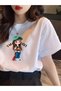 High School Themed Anime Girl Printed T-Shirt – Cute Character Pattern Unisex T-Shirt