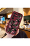 Samsung Galaxy S22 Ultra Compatible Stylish Burgundy Frame Nostalgic Peony Pattern Daily Use Case - 2