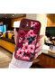 Samsung Galaxy A15 4G/5G Compatible Pink Ground Vivid Color Flower Pattern Shock Resistant Silicone Case - 6