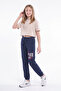 Girl's 3 Thread Printed Double Pocket Jogger Sweatpants