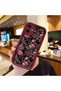 Samsung Galaxy A06 4G/5G Compatible Stylish Burgundy Frame Nostalgic Peony Pattern Daily Use Case - 2