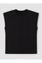 Vizyon New Season Black Crew Neck Women's Athlete Top - 5