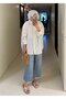 Stoned Poplin Shirt Ecru - 6