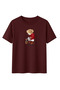 Women's Burgundy Be Kind Teddy Bear Printed T-Shirt 100% Cotton Comfortable Fit - 2