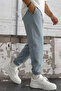 Men's Winter Oversize 3-Thread Sweatpants with Elastic Waist and Cuffs - 4