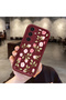 Samsung Galaxy S25 Plus Compatible Burgundy Background Rose Flower Pattern Soft Silicone Case - 2