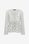 Women's Porcelain Cream/Blac Valeria Emina Chiffn Polka Top - 6