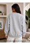 Women's Floral Detailed Kindness Changes Everything Lettering Printed Round Neck Casual Sweathirt - 2