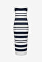 Women's Summer White-Marine Maxime Knit Strapless Midi Dress - 8