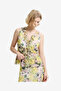 Women's Carla Chiffon Floral Sleeveless Tie Up Top - 4