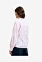 Women's Naya Floral Jacquard Striped Pink Long Sleeve Shirt - 4