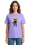 Women's Lilac Hot Chic Teddy Bear Printed 100% Cotton Comfortable Fit T-Shirt