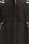 Stripe Detailed High Neck Zippered Top and Bottom Set - Dark Brown - 3
