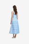 Women's Structured Taffeta Blue Shell Print Top - 5