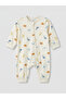 Crew neck dinosaur print baby boy romper