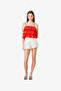 Women's Candied Red Aimee Cotton Strapless Top - 2