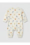 Crew neck dinosaur print baby boy romper - 2