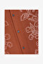 Men's Short Sleeve Dobby Brown Floral Print Holiday Shirt - 6