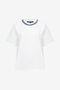 Women's Linen White Aliyana Jersey Ss Tee - 7