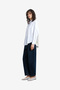 Women's Linen White/Khaki Lotta Alexis Cutout Back Shirt - 2