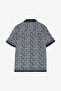 Men's Short Sleeve Geometric Print Navy Holiday Shirt - 4