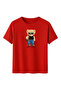 Women's Red Hot Chic Teddy Bear Printed 100% Cotton Comfortable Fit T-Shirt - 2