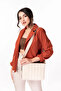 Women's Quilted Daily Stylish Bag Ald.4550 Ecru - 4