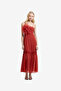 Women's Brick Red Emina Chiffon Maxi Dress - 2