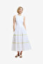 Women's Kayle Mix Tiered Ric Rac White Midi Dress