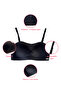 Strapless Bra Without Padding Tulle Detailed Fixed Cup Non-Wired Removable Straps Laser Cut Ghost Bra - O568 My Love - 5